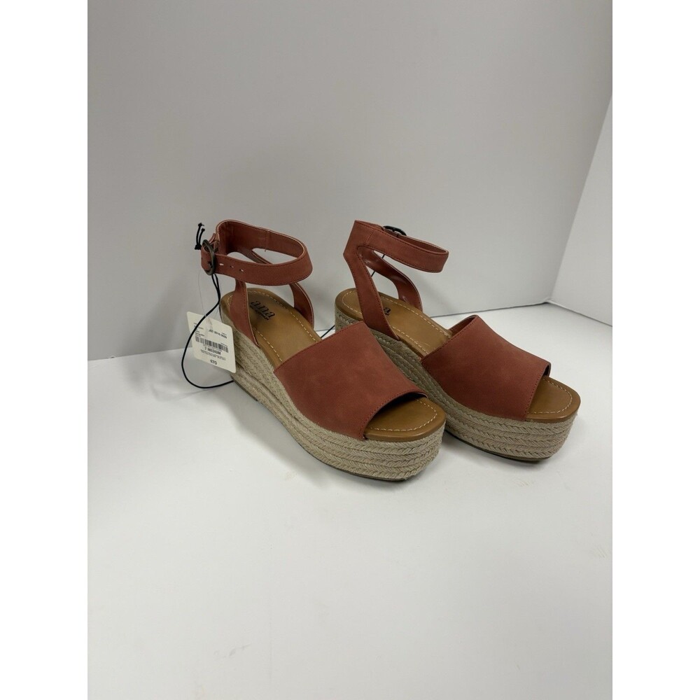 A.N.A Women Laskie Terracotta Wedge Sandals 7 New